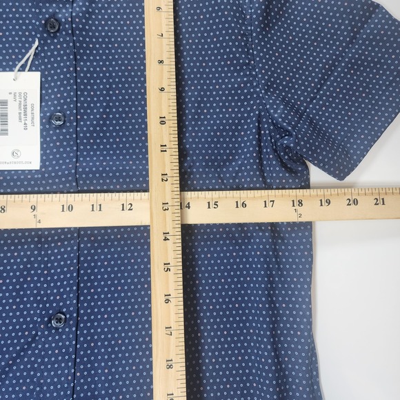 Con.Struct Shirt Mens S Lot of 2 Slim Fit 4 Way Stretch Geometric Polka Dots NEW - Picture 8 of 16